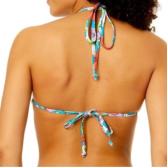 No Boundaries Retro Floral Print Keyhole Multiwear Top Junior's Size XL - Picture 3 of 7